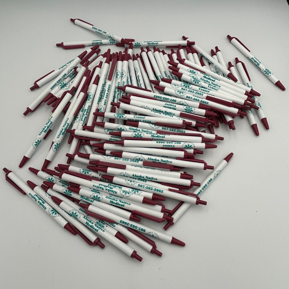 Advertising Pens -Lot of 113-Black Ink Ball‎ Point Alaska Native Medical Center